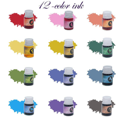 Calligraphy Glass Dip Pen Ink Set