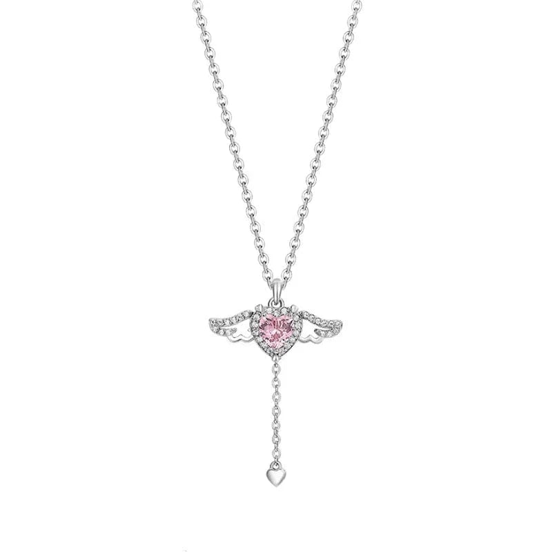 💖Pink Angel Wings Necklace
