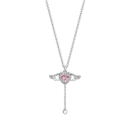 💖Pink Angel Wings Necklace