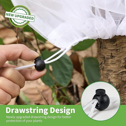 🏆Flash Sale⚡Garden Mesh Netting with Drawstring - Bird & Insect Barrier Protection for Citrus Trees, Vegetables & Fruits (Reusable, Breathable, UV-Resistant Plant Cover)