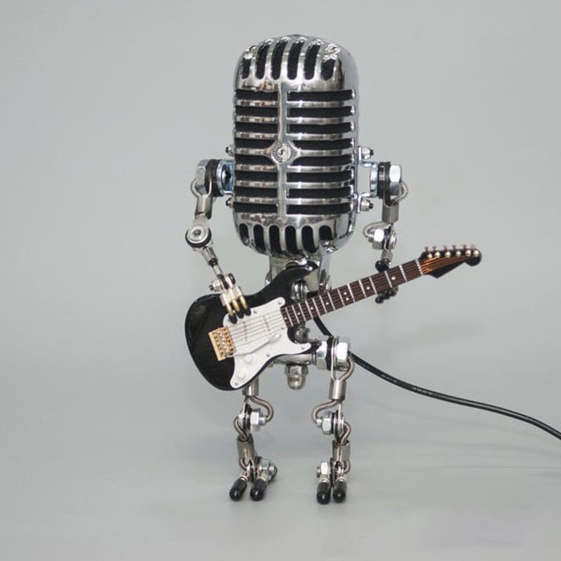 🔥LAST DAY 48% OFF🎁🔥Vintage Metal Microphone Robot Desk Lamp🎸