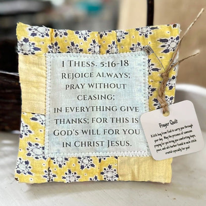 🎁🔥Prayer Quilt With Cross Inside (Approx. 5" square)