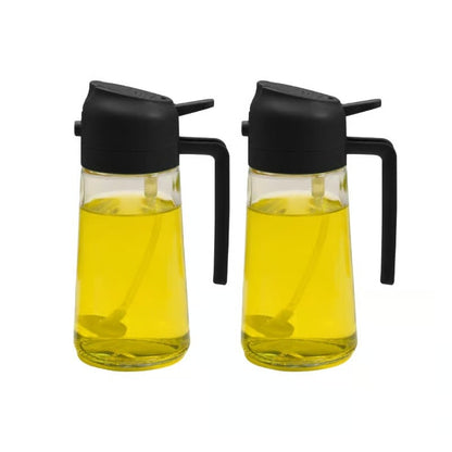 2-in-1 Glass Oil Spray and Pour Bottle