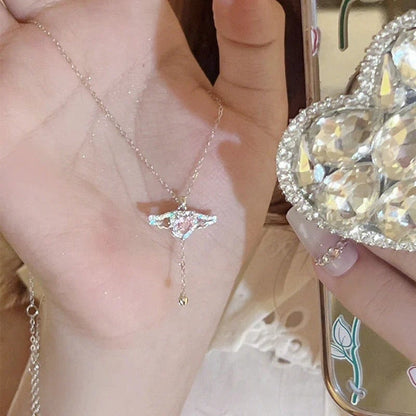 💖Pink Angel Wings Necklace