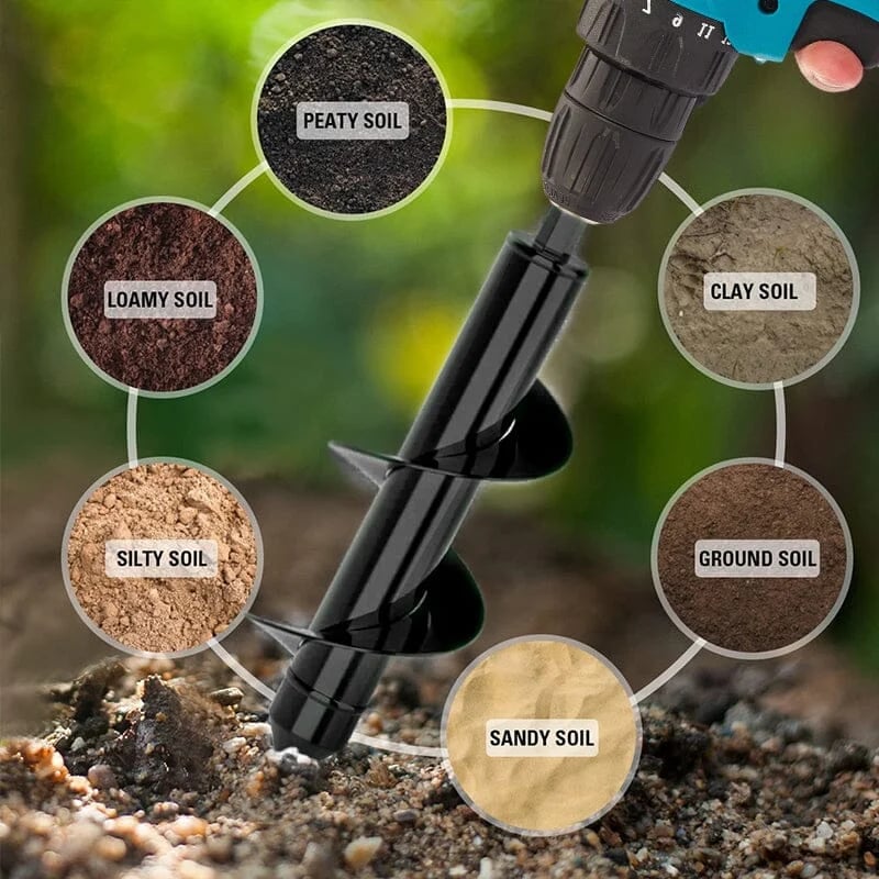 SAKER® Garden Auger Drill Bit with Cordless Drill