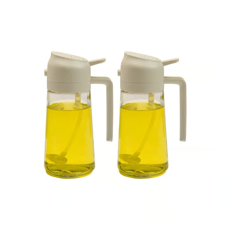 2-in-1 Glass Oil Spray and Pour Bottle