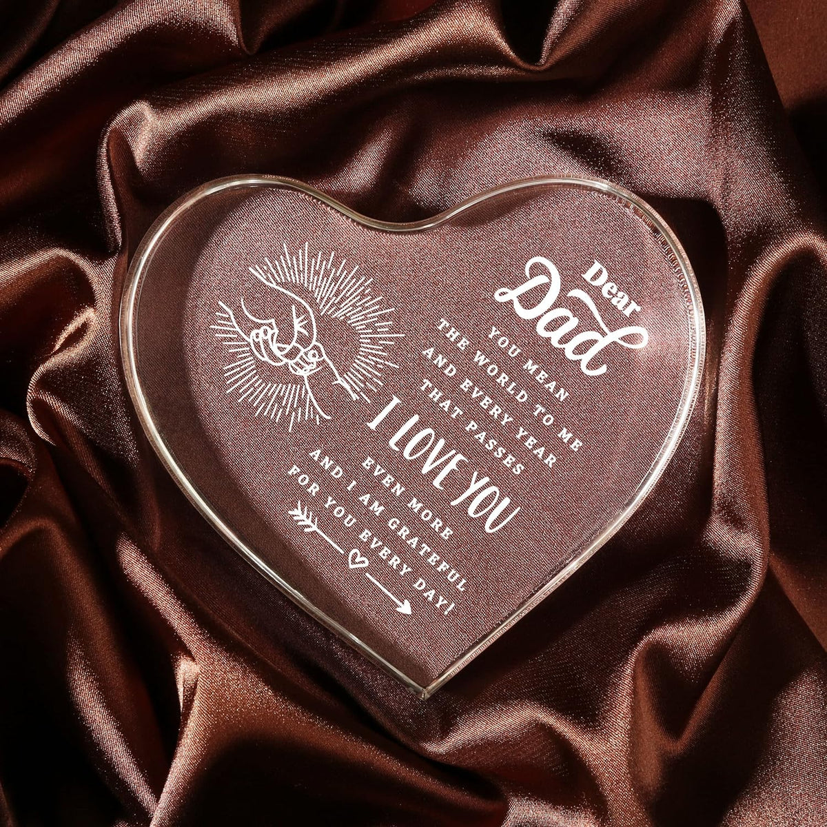 🧩Heart shaped acrylic plaque for dad