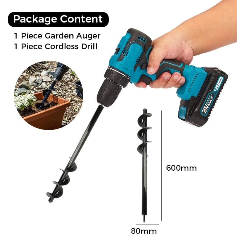 SAKER® Garden Auger Drill Bit with Cordless Drill