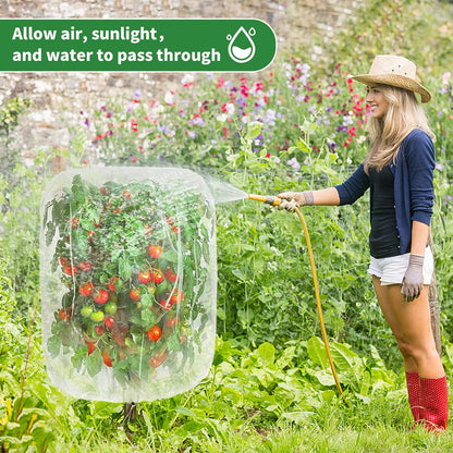 🏆Flash Sale⚡Garden Mesh Netting with Drawstring - Bird & Insect Barrier Protection for Citrus Trees, Vegetables & Fruits (Reusable, Breathable, UV-Resistant Plant Cover)