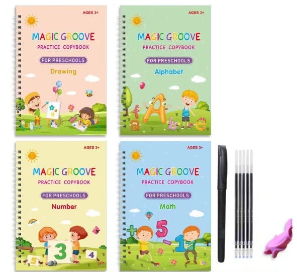 🔥🔥Magical Handwriting Reusable Book (1 Set Of 4 Books)