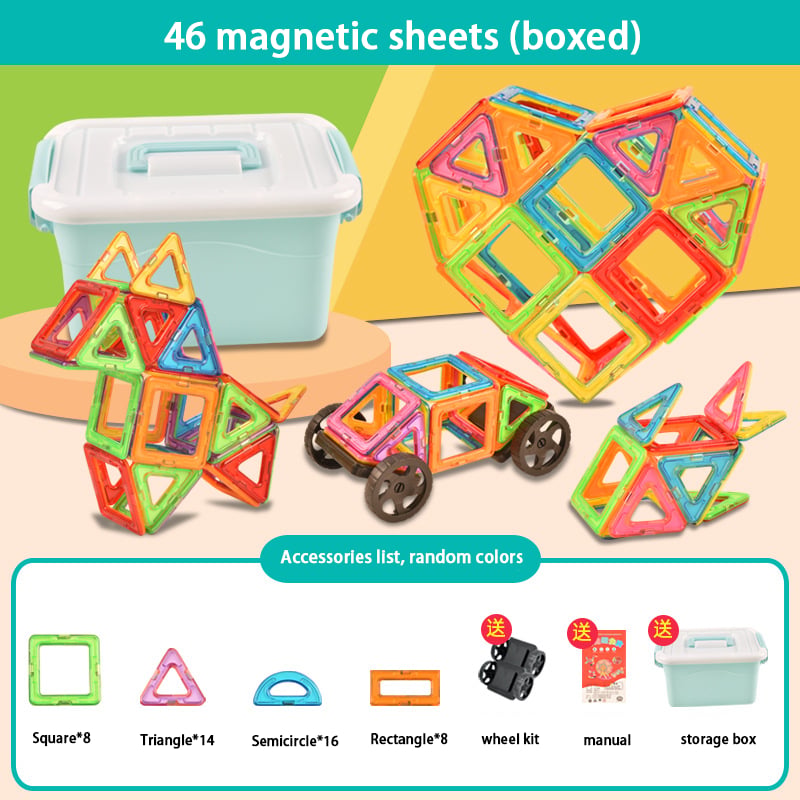 🏆Flash Sale⚡Magnetic Tiles Building Blocks - Educational Toys for Toddlers & Kids (3D Puzzle, Non-Toxic)