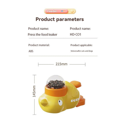 🏆Flash Sale⚡Little Yellow Duck Pet Feeder - Interactive Pecking Fun for Kids!