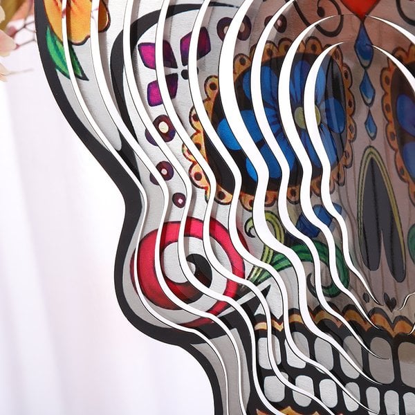 🔥 Sugar Skull Wind Spinner