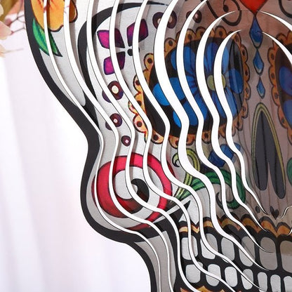 🔥 Sugar Skull Wind Spinner
