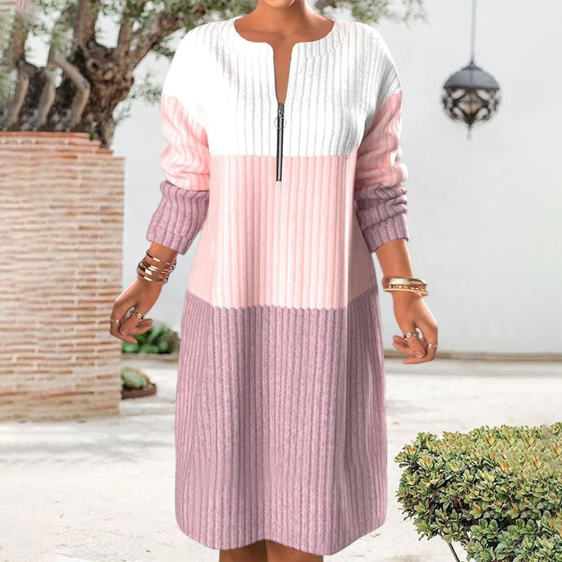 Zip Colorblock Dress
