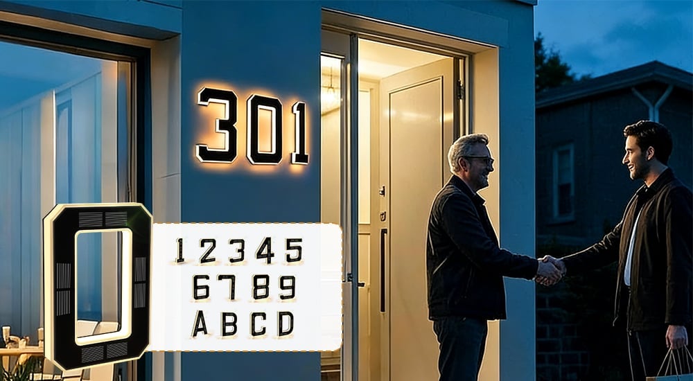 Outdoor House Number Light