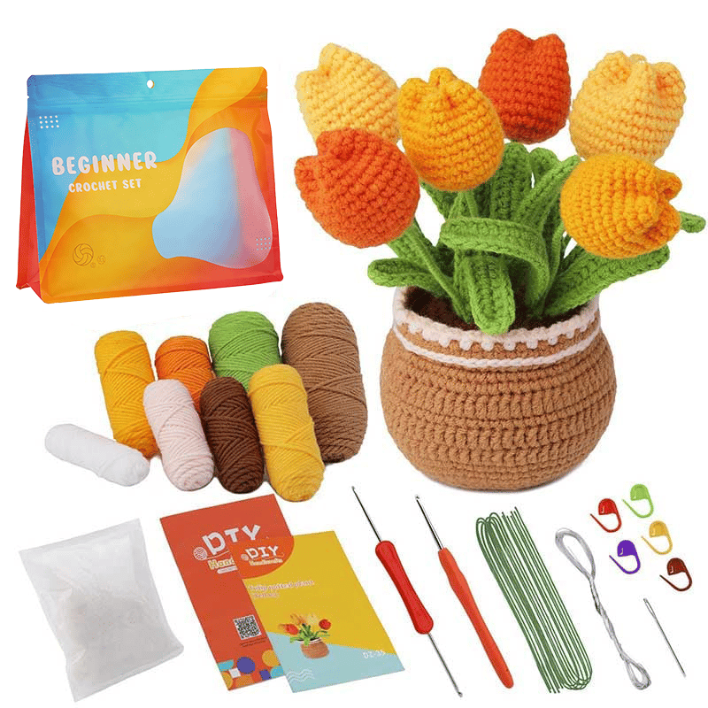 DIY Knitted Potted Plant Kit 🪴