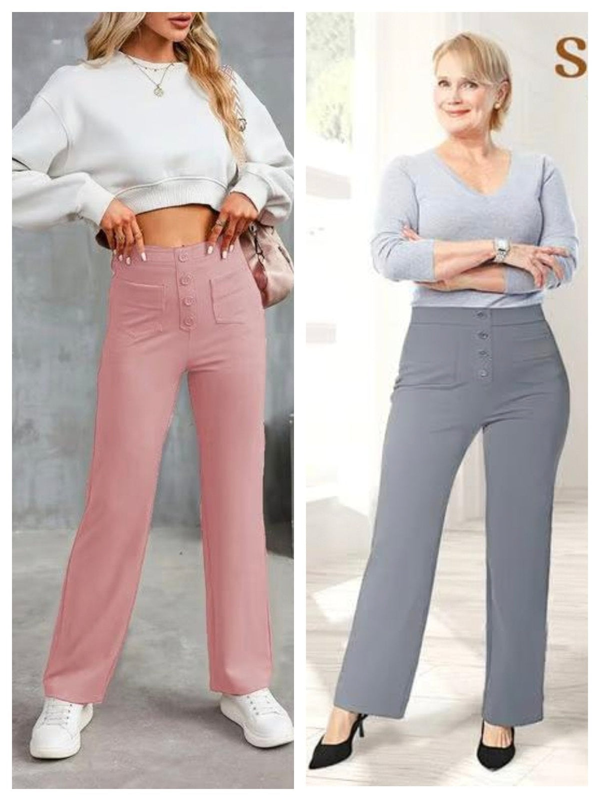 Women's Casual High Waist Stretch Pants