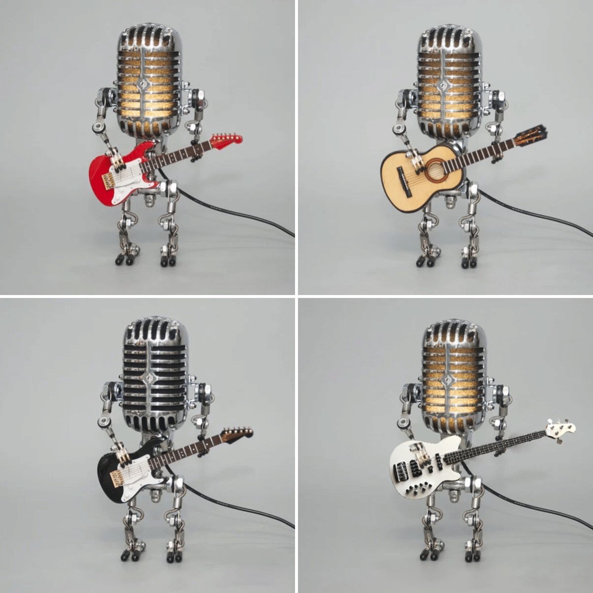 🔥LAST DAY 48% OFF🎁🔥Vintage Metal Microphone Robot Desk Lamp🎸