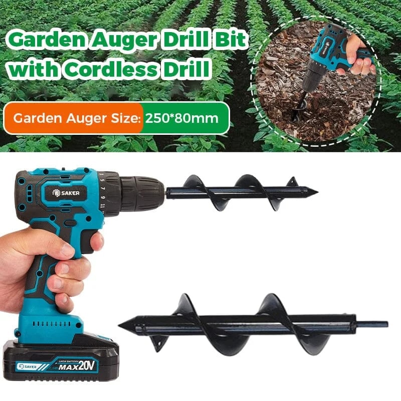 SAKER® Garden Auger Drill Bit with Cordless Drill