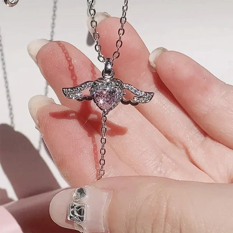 💖Pink Angel Wings Necklace