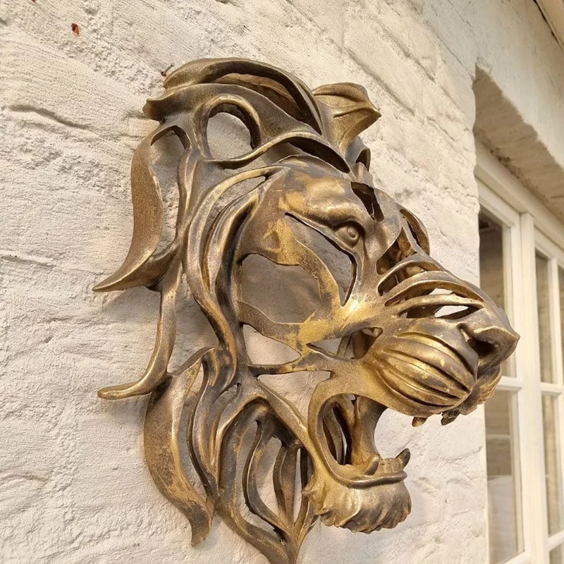 Lion Head Wall Mounted Art