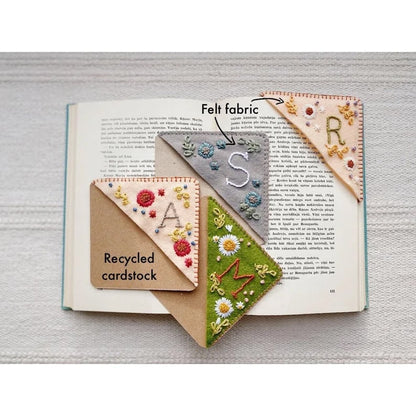 Christmas gift🎁Personalized Hand Embroidered Corner Bookmark
