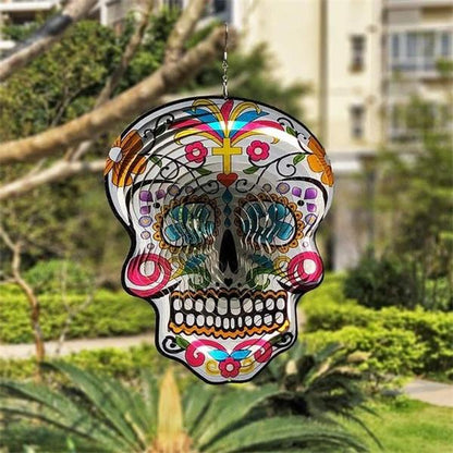 🔥 Sugar Skull Wind Spinner