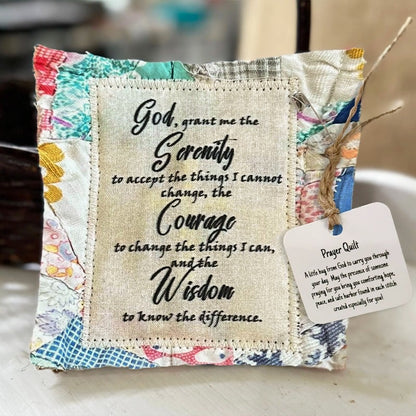 🎁🔥Prayer Quilt With Cross Inside (Approx. 5" square)