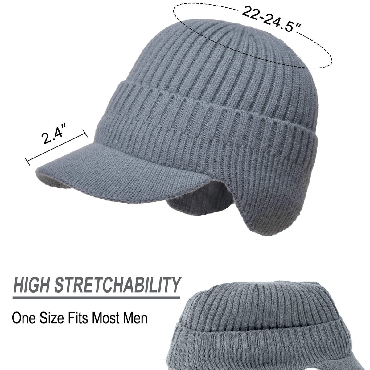 🔥Elastic Warm Ear Protection Knitted Hat☃️
