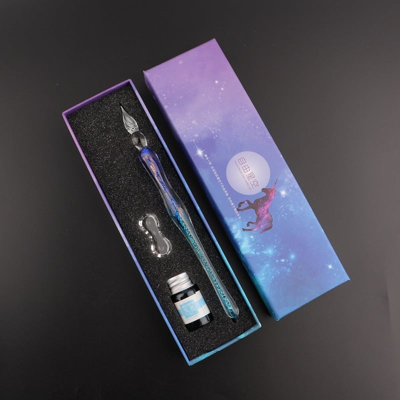 Calligraphy Glass Dip Pen Ink Set