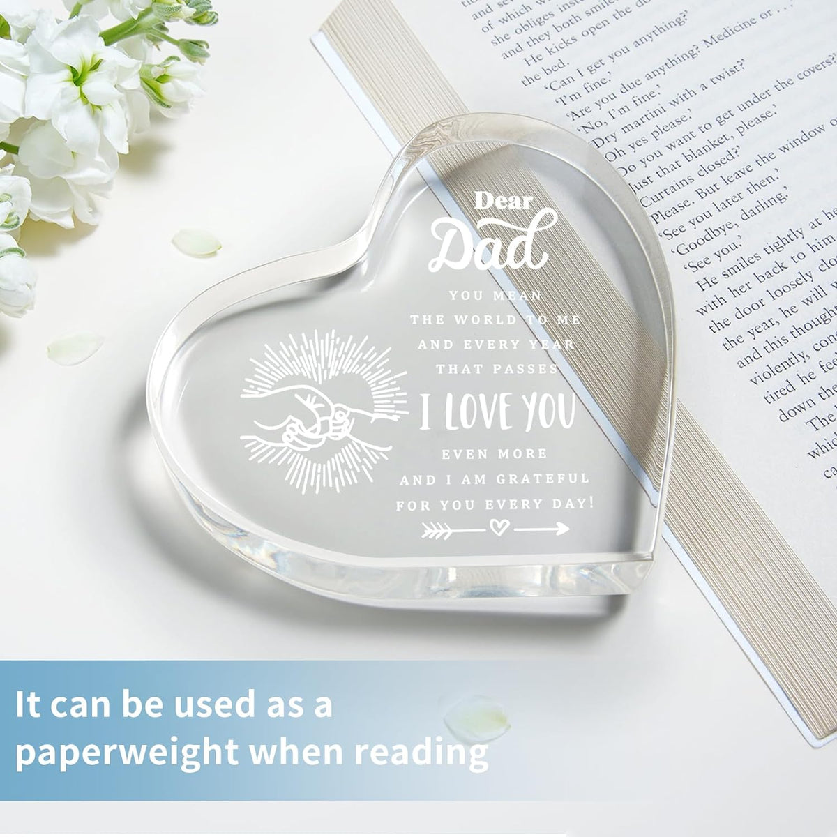 🧩Heart shaped acrylic plaque for dad