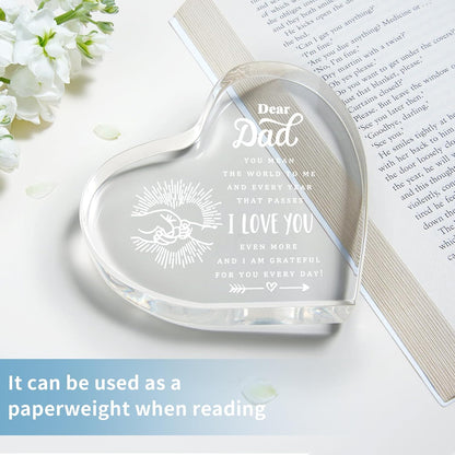 🧩Heart shaped acrylic plaque for dad