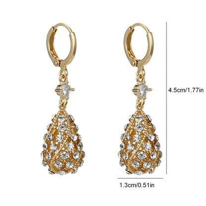 Fashion Diamond Water-Drop Earrings