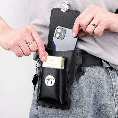 👛Vintage Leather Belt Bag Cell Phone Loop Leather Case Men's Belt Bag Cell Phone Bag Wallet