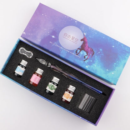 Calligraphy Glass Dip Pen Ink Set