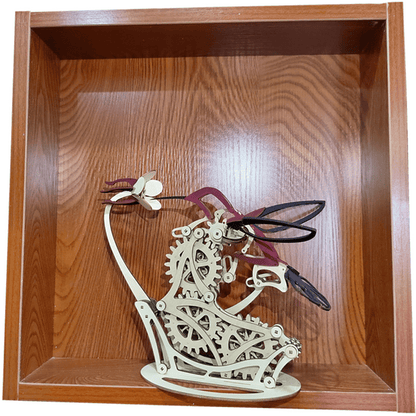 3d Wooden Mechanical Hummingbird