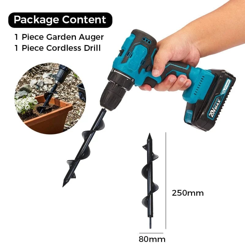 SAKER® Garden Auger Drill Bit with Cordless Drill