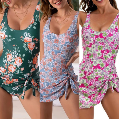 ☀️Summer Hot Sale 48% OFF🔥Women's Tummy Control One Piece Swimsuit With Skirt🌊