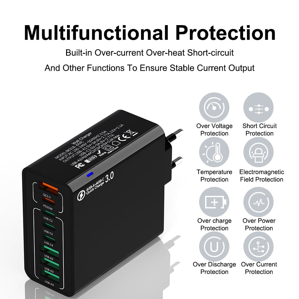 🔥🔥8 in 1 Ports USB Fast Charger