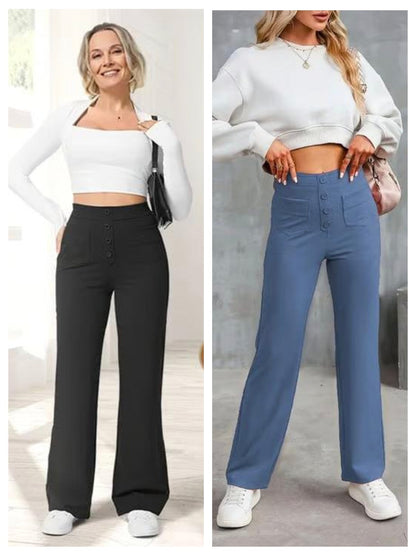 Women's Casual High Waist Stretch Pants
