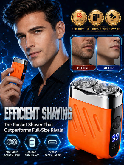 Shave, Cut & Remove Hair in 1 Second — German Precision Dual-Head Pocket Shaver for the Whole Family