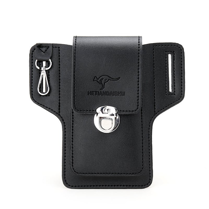 👛Vintage Leather Belt Bag Cell Phone Loop Leather Case Men's Belt Bag Cell Phone Bag Wallet