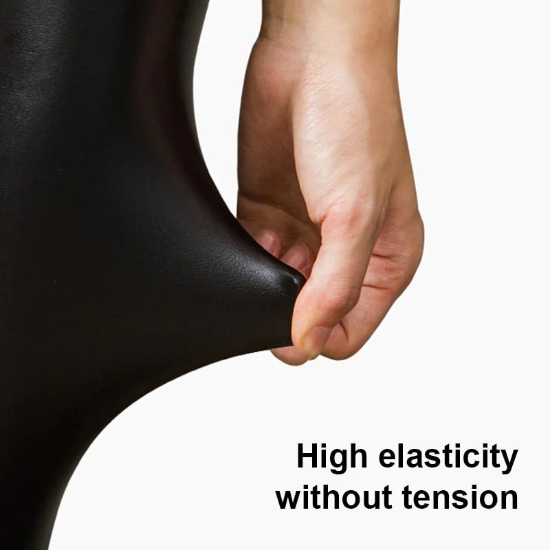 S-shaped PU Leather Leggings