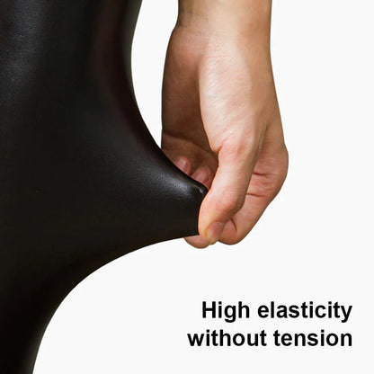 S-shaped PU Leather Leggings