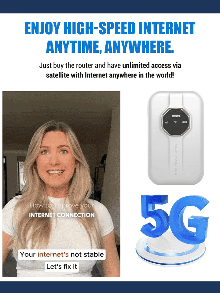 Next-Gen Satellite WiFi6+ Portable Router - 500Mbps Stay connected all day with our pocket router- Nationwide Clearance