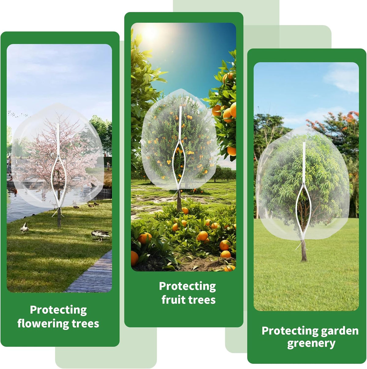 🏆Flash Sale⚡Garden Mesh Netting with Drawstring - Bird & Insect Barrier Protection for Citrus Trees, Vegetables & Fruits (Reusable, Breathable, UV-Resistant Plant Cover)