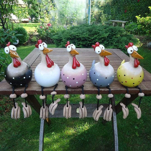💖💖Funny decorative chicken, eye-catching decoration!