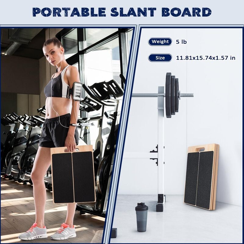 🔥Portable Wooden Slant Board for Calf Stretching
